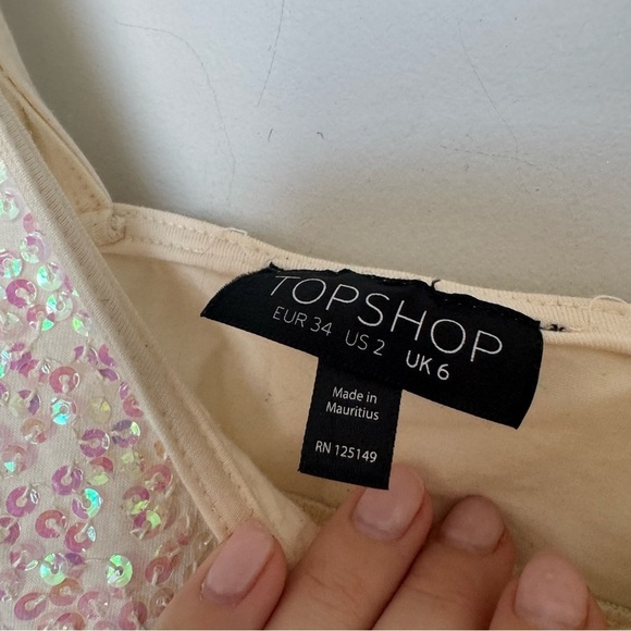 Y2k fairy Sequin Crop Top angelcore Fairycore boho 2 - Picture 4 of 4